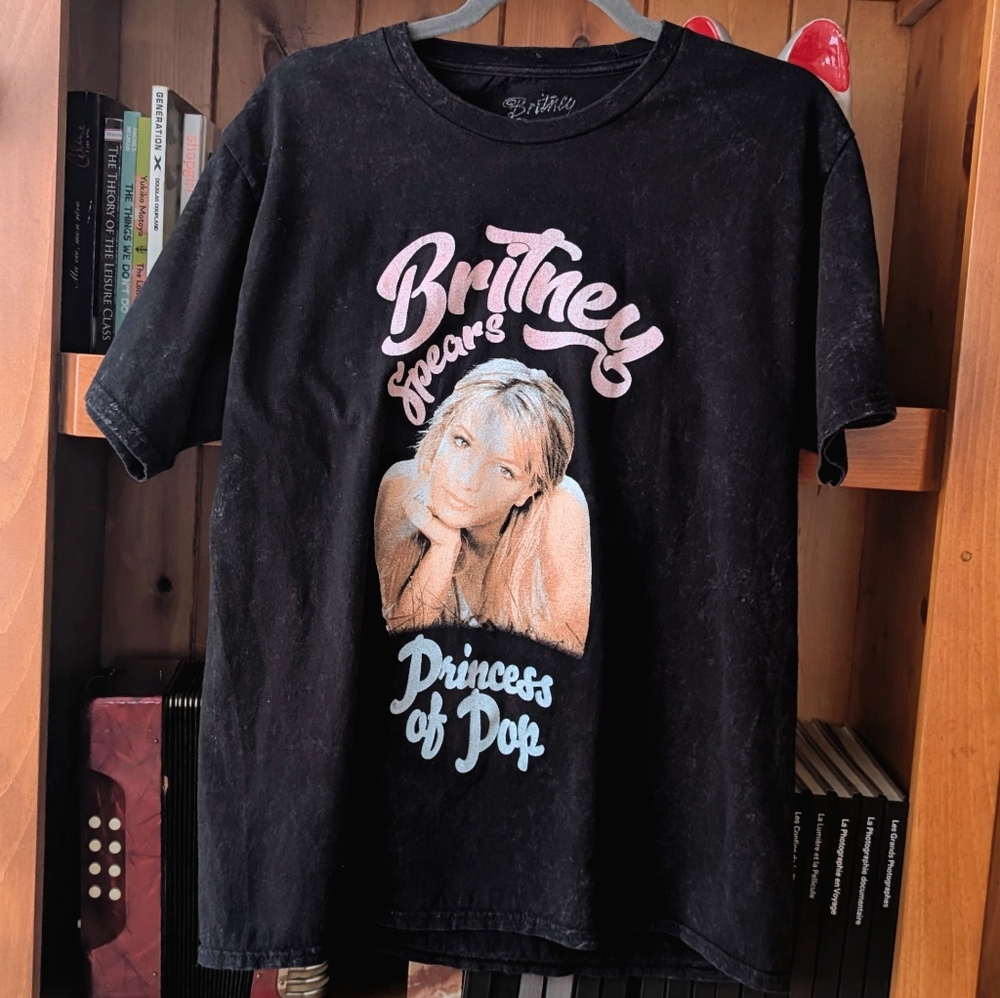 Acid Wash Black Britney Spears Princess of Pop T-shirt